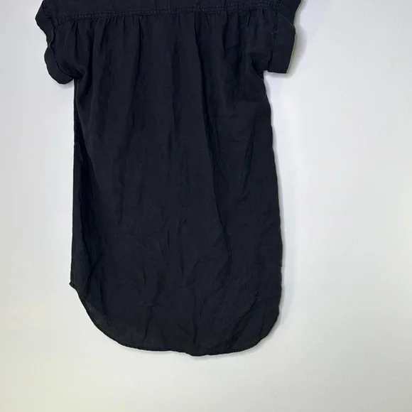 Cloth & Stone Black Casual Linen Shirt Dress - Picture 8 of 8